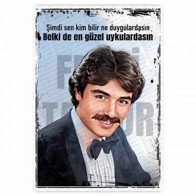 Ferdi Tayfur - ahşap retro poster